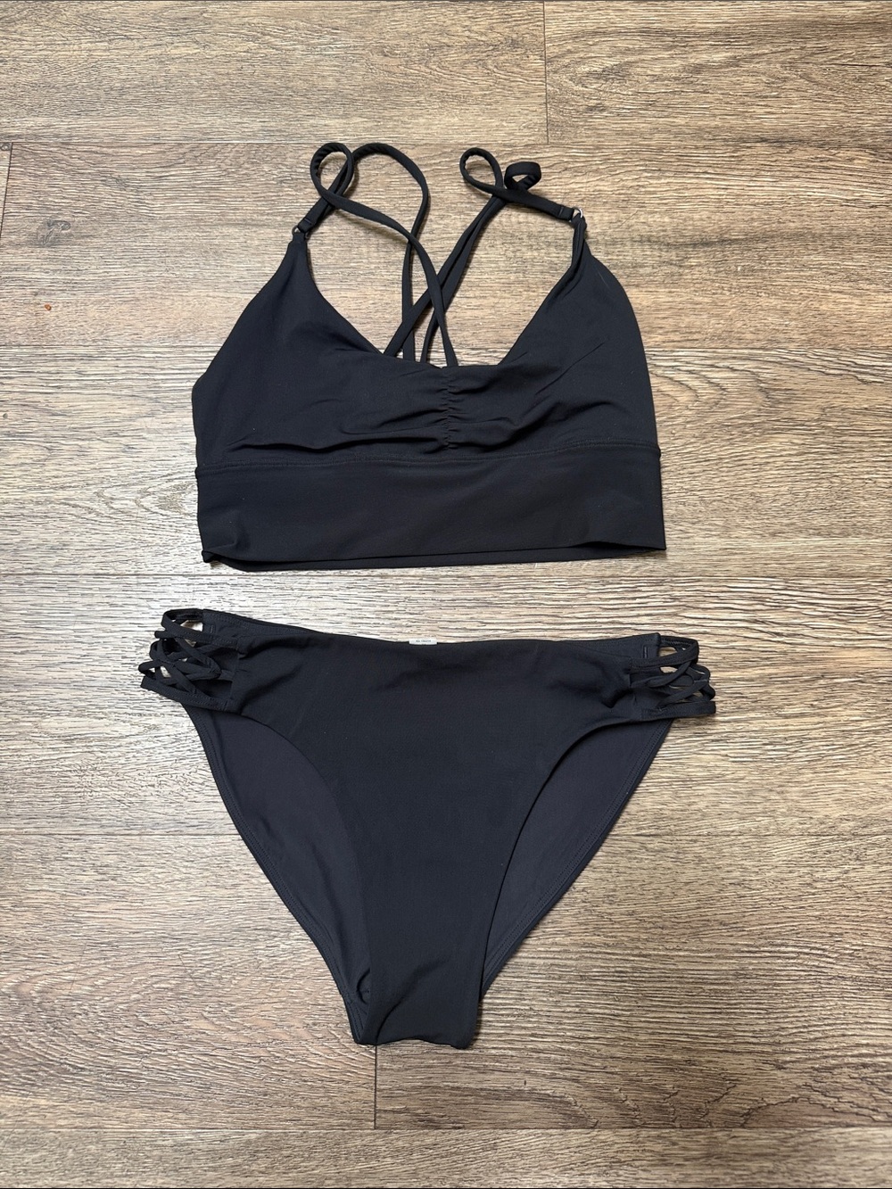 Lululemon Black Strappy Bikini Set